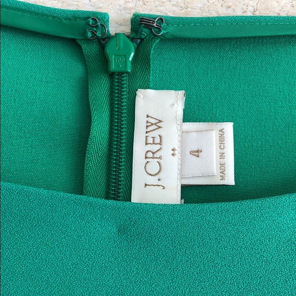 Green J.Crew Cap Sleeve Dress - Picture 3 of 4